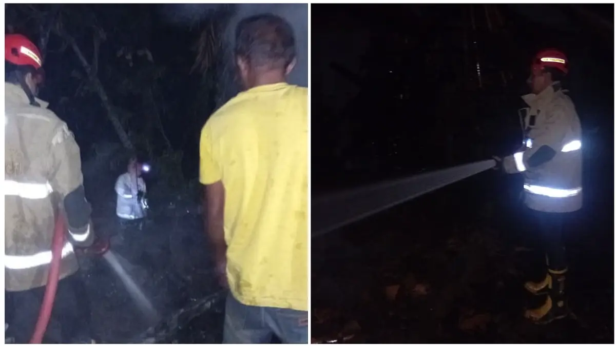 Damkar Wonogiri padamkan api di dua lokasi berbeda, Selasa (15/9/2026) dini hari. (DOK.DAMKAR WONOGIRI)
