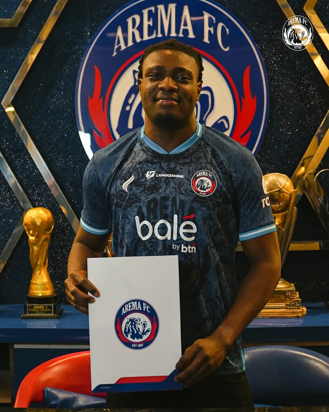 Samuel Otusanya resmi gabung Areama FCdio Super League 2026/2027. (Dok. Arema FC)