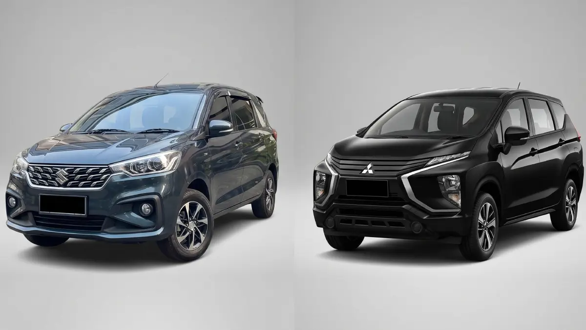 Suzuki Ertiga Smart Hybrid dan Mitsubishi Xpander second tahun 2022.