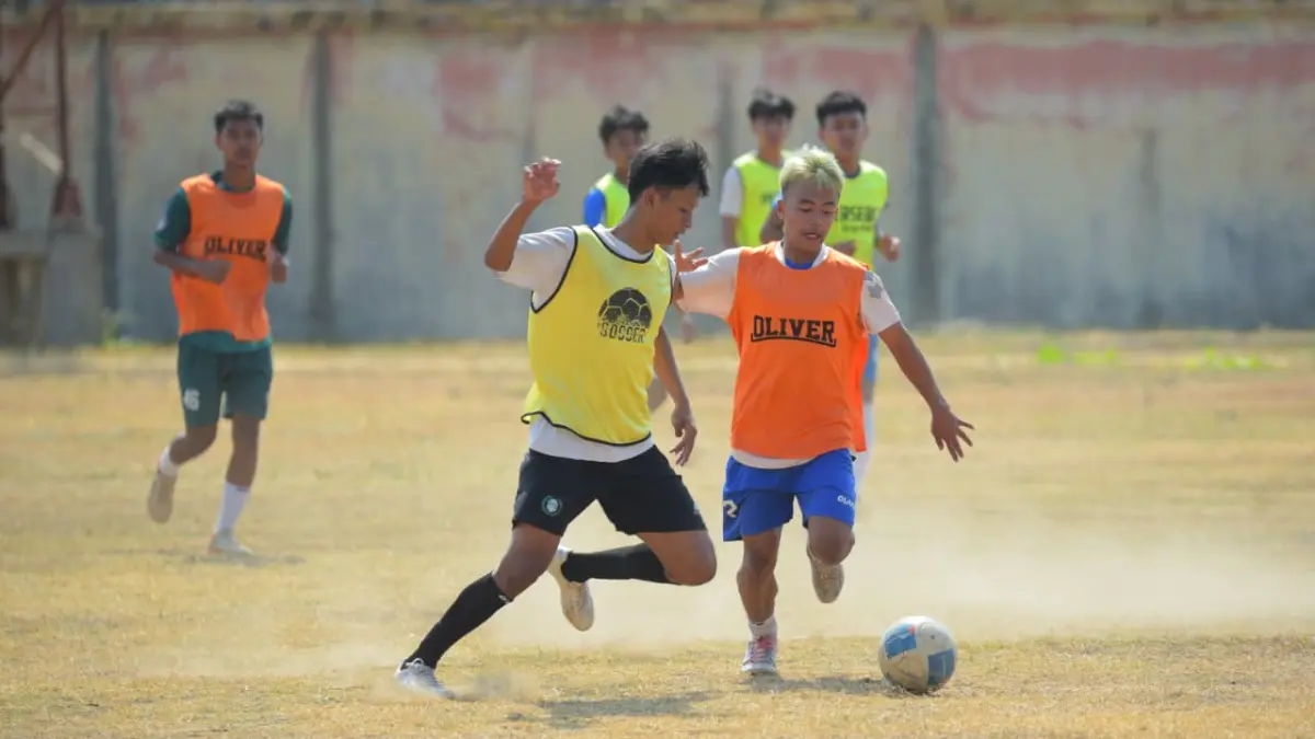 CARI PERUNTUNGAN: Seleksi pemain lokal yang digelar oleh Persebi Boyolali di Stadion Pandan Arang, Rabu (16/9/2026). (Tim Media Persebi Boyolali)