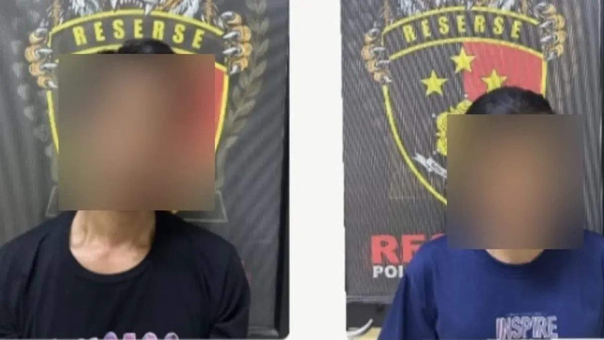 Dua pelaku curat di Dukuh Tompen, Desa Bangak, Kecamatan Banyudono, Kabupaten Boyolali yang ditangkap polisi. (DOK.POLSEK BANYUDONO)