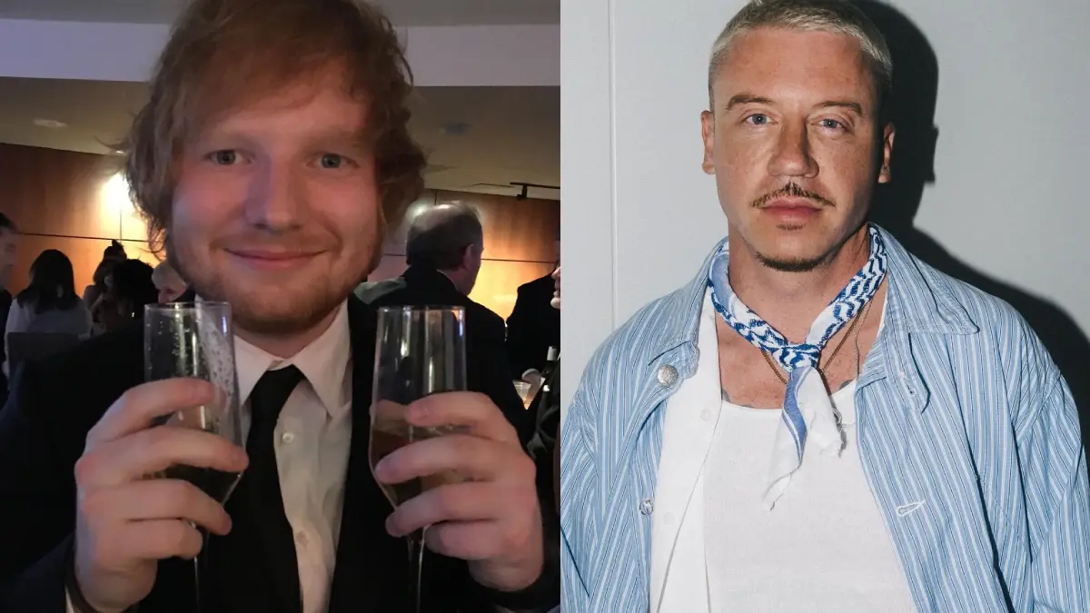 Ed Shereen dan Macklemore. (Instagram teddysphotos, macklemore)