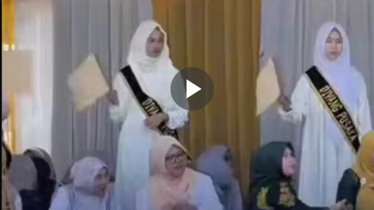 Tangkapan Layar Video Para Istri Pejabat di Kalimantan Selatan yang Dikipasi saat Makan.
