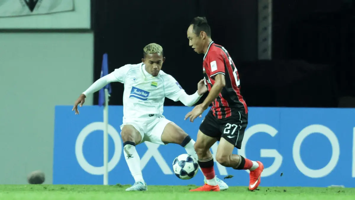 Winger Persib Bandung Ikhwan Ali Tanamal saat melawan FC Seoul pada matchday AFC Champions League Two 2026/2027. (Tim Media Persib Bandung)