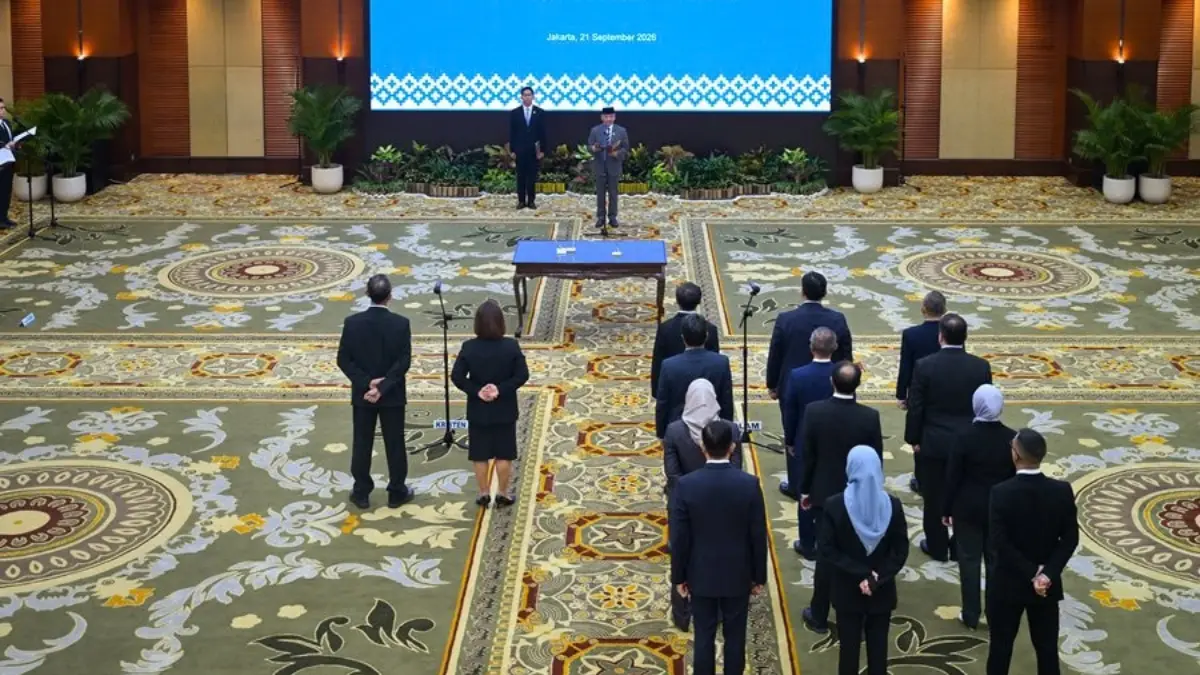 Menteri Keuangan (Menkeu) Suhasil Nazara melantik 14 pejabat. (Foto: kemenkeu.go.id)