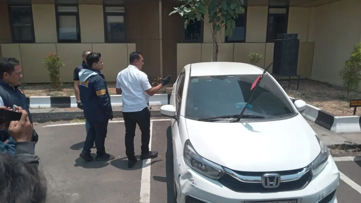 Barang bukti kendaraan korban yang sempat mendapat intimidasi dari tiga debt collector (DC), sudah diamankan di Mapolres Sukoharjo. (IWAN KAWUL/RADAR SOLO)