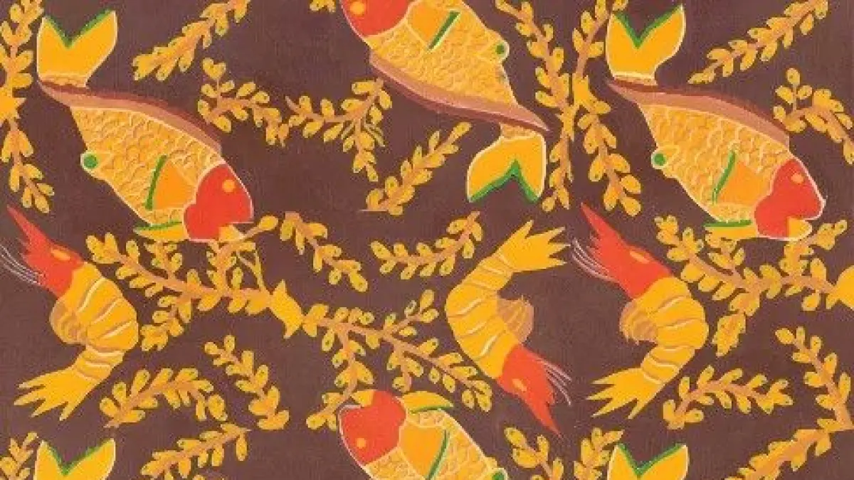 Motif ikan dan udang menjadi ciri khas Batik Ulamsari Mas dari Bali. (Pinterest)
