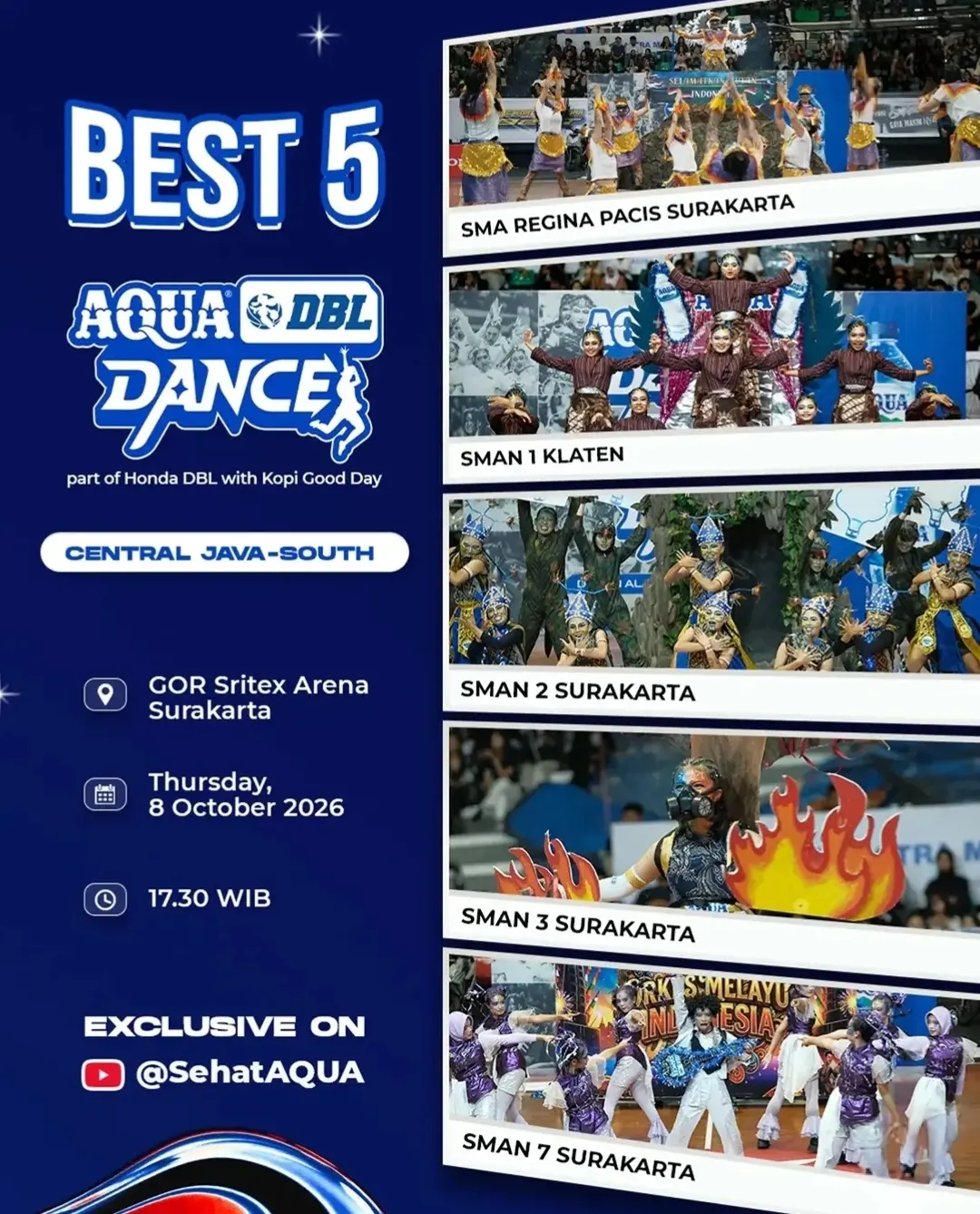 Best 5 AQUA DBL Dance Central Java-South
