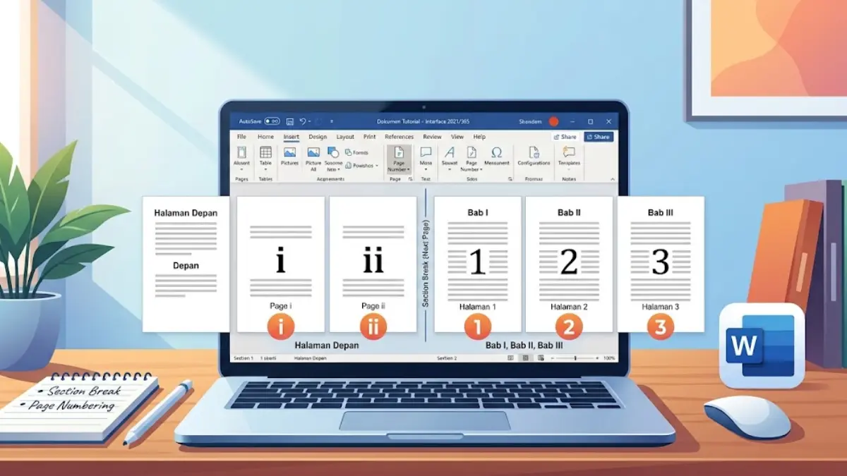 Begini cara membuat daftar isi otomatis di Micsrosoft Word. (AI Generated)