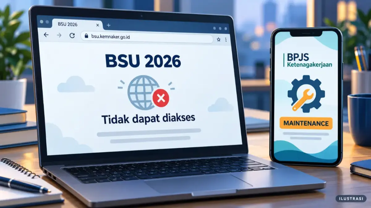 Link bsu.kemnaker.go.id Eror Saat Cek BSU 2026 Rp 900.000? Simak Syarat Penerima (GEMINI AI)