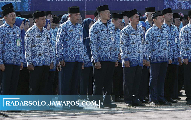 Ilustrasi ASN di Pemkab Boyolali. Mereka akan menerima THR awal pekan depan.