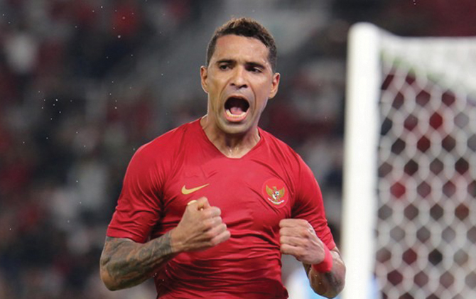 Albeto Goncalves saat berseragam Timnas Indonesia.