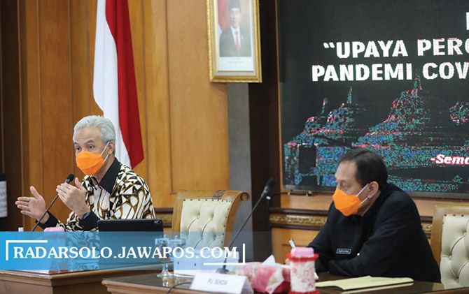 Rapat rutin penanganan Covid-19 Pemprov Jateng.
