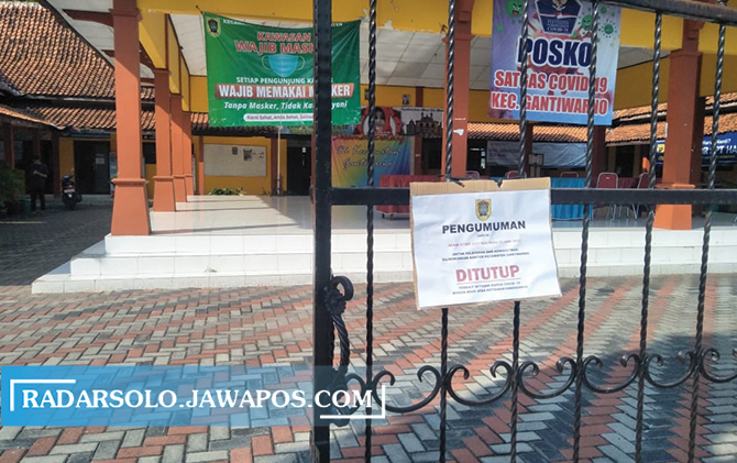 Suasana kantor Kecamatan Gantiwarno, Senin (31/5).