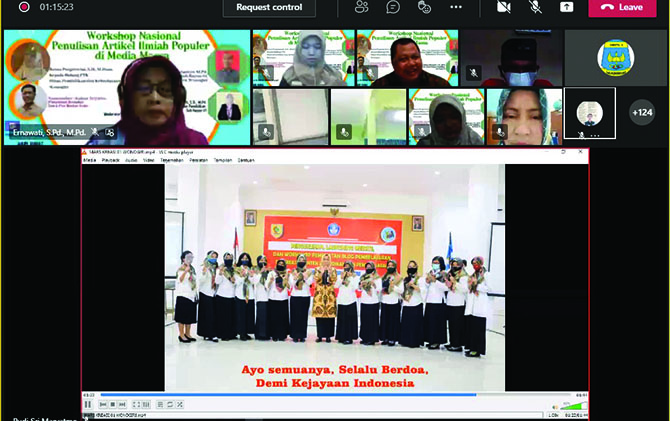 BERBAGI ILMU: Workshop penulisan artikel ilmiah di media massa yang digelar Disdikbud Wonogiri bersama Jawa Pos Radar Solo, Jumat (7/5). (ANDI ARIS/RADAR SOLO)