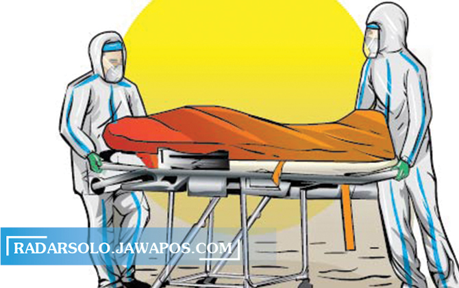 ILUSTRASI PEMAKAMAN COVID:  Pemakaman dengan menggunakan protokol Covid-19 terus bertambah di Kota Solo. (IRECK/RADAR SOLO)