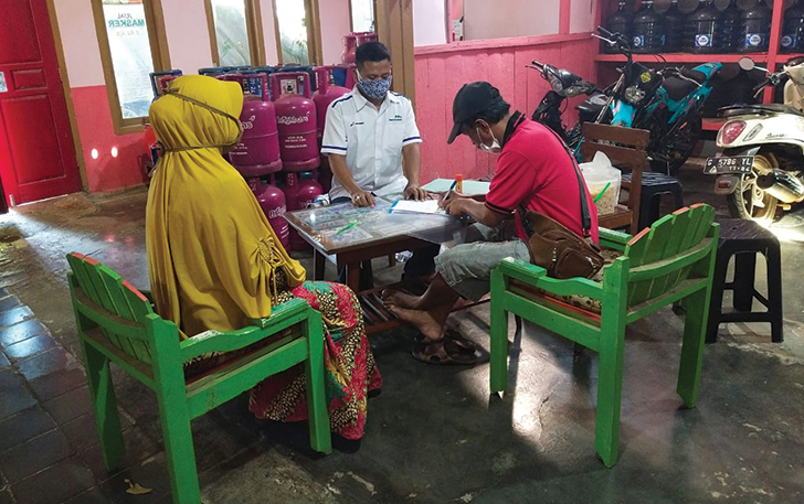 Proses pendampingan-UMKM yang dilakukan oleh Pertamina. (ISTIMEWA)