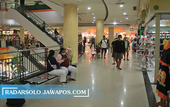Solo Grand Mall pastikan akan tutup operasional selama PPKM darurat, dan hanya tenant-tenant esensial yang boleh buka. (RADAR SOLO PHOTO)