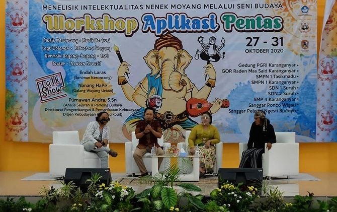 Talkshow yang digelar Congwayndut sebagai bagian dari workshop Menelisik Intelektualitas Nenek Moyang Melalui Seni Budaya