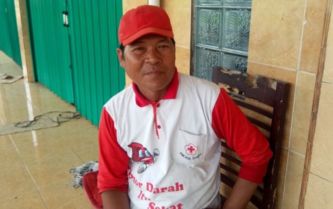 Ketua RT 14 Desa Gebang Giyanto.