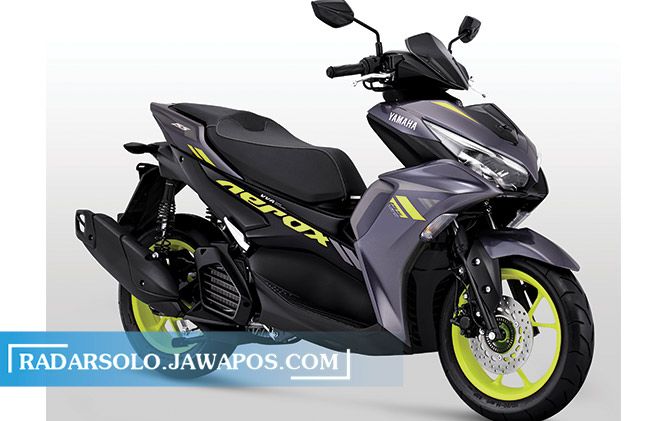 All New Aerox 155 Connecteddark grey yellow.