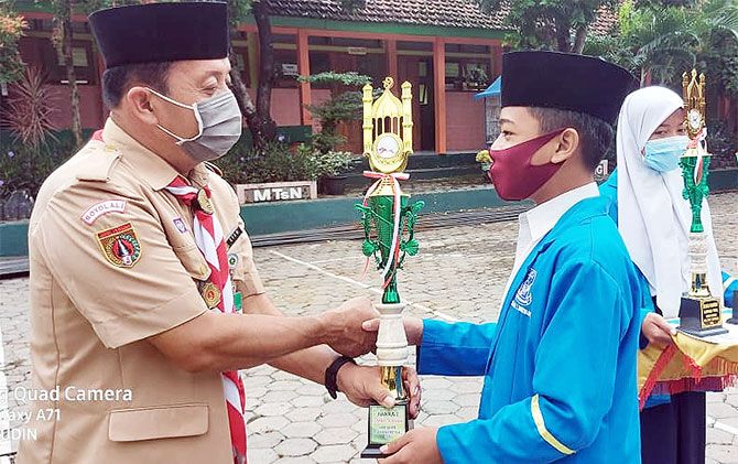 Siswa MTsN 1 Boyolali juara 1 lomba tilawah di 2020.