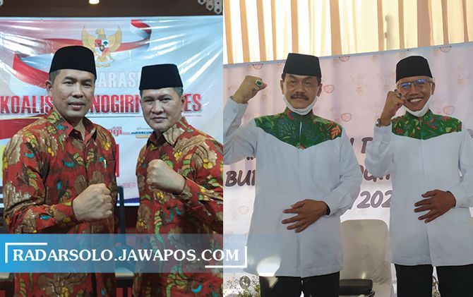 Paslon Josss (kiri) menang lebih dari 80 persen, mengalahkan paslon Harjo.
