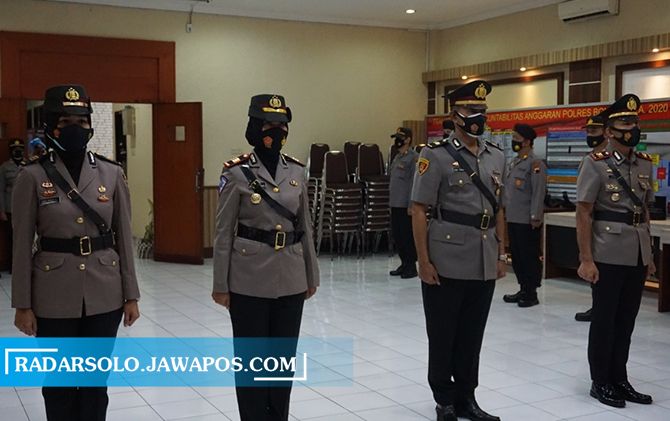 Sertijab kasatlantas dan kasatreskrim di Polres Boyolali.