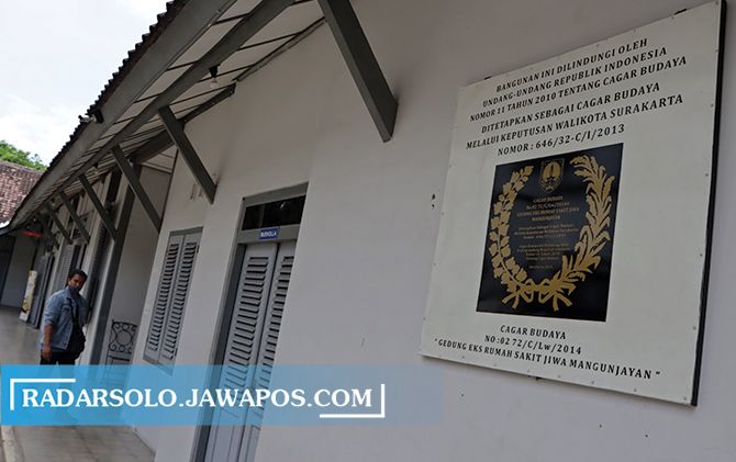 SIMPAN SEJARAH: Lahan bekas Rumah Sakit Jiwa Mangunjayan yang telah ditetapkan sebagai bangunan cagar budaya.&nbsp;