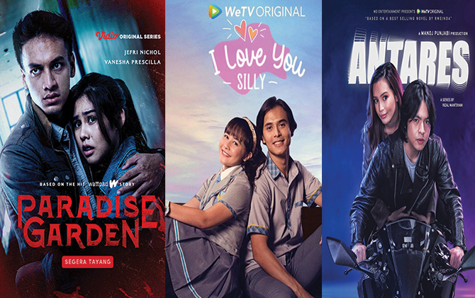 Kolase poster web series terbaik Indonesia.