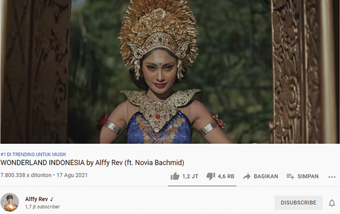 Wonderland Indonesia karya Alffy Rev masih menjadi trending.