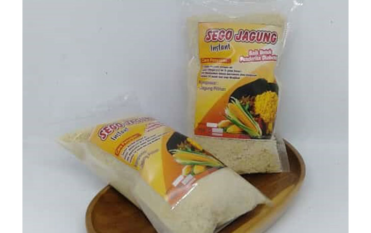 Produk nasi jagung instan kreasi UMKM Desa Sumberejo, Mondokan, Sragen.