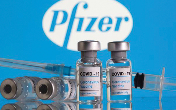 Ilustrasi vaksin Pfizer.