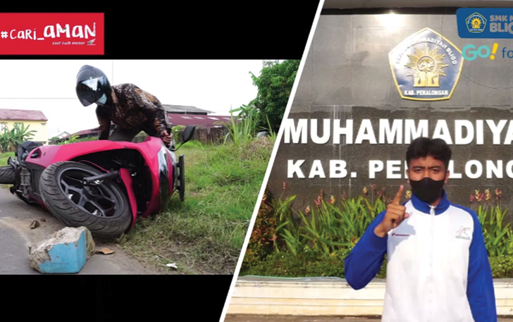 Tangkapan layar video edukasi safety riding yang dibuat pelajar binaan Astra Honda Jateng.