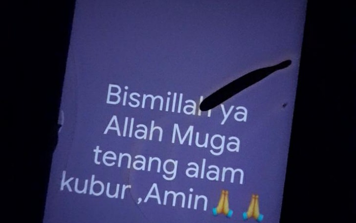 Salah satu status yang ditulis CWA di story WA-nya. (RUDI H/RADAR SOLO)