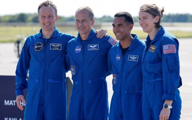 Empat astronot NASA yang siap berangkat ke Stasiun Internasional Luar Angkasa (ISS) pada Minggu (31/10).