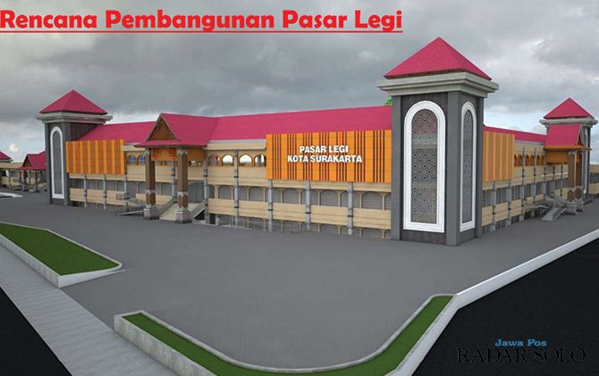 Desain pembangunan Pasar Legi yang diumumkan pemkot