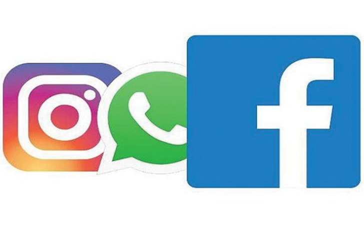 Facebook, Instagram, dan WhatsApp mengalami gangguan layanan selama enam jam, kemarin. (JPG)