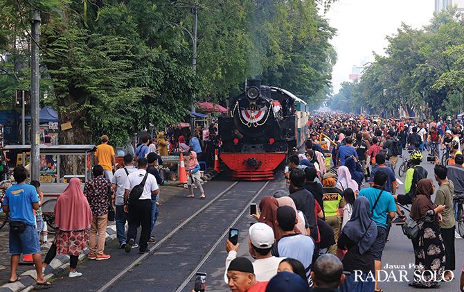 NOSTALGIA: Kereta uap D1410 resmi diberi nama Joko Kendil dan akan beroperasi Solo-Wonogiri.