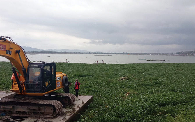 NAHAS: lokasi tenggelamnya pemancing di Rowo Jombor, Desa Krakitan,Kecamatan Bayat (Dokumentasi Warga)