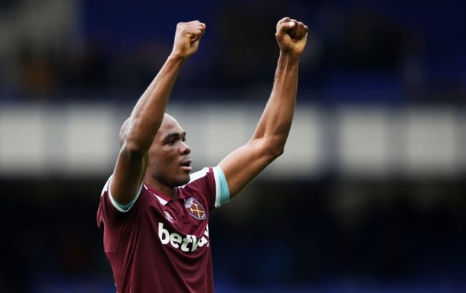 Bek tengah West Ham United Angelo Ogbonna. (ANTARA)