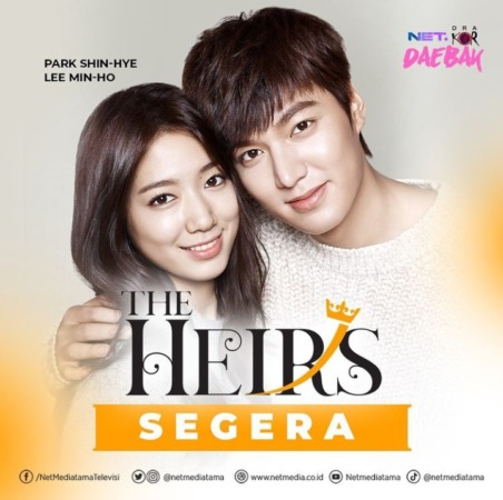 Serial drama Korea The Heirs yang dibintangi Park Shin Hye dan Lee Min Ho tayang di NET mulai Rabu (24/11). (foto Instagram)