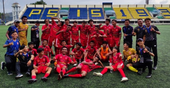 Persiharjo Sukoharjo Jr di Stadion Citarum Semarang, usai meraih tiket semifinal Piala Soeratin U-17 Zona Jateng.