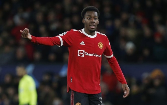 Pemain Manchester United Anthony Elanga dalam pertandingan Grup F Liga Champions melawan Young Boys di Old Trafford, Manchester, Inggris, 8 Desember lalu. (ANTARA/REUTERS)