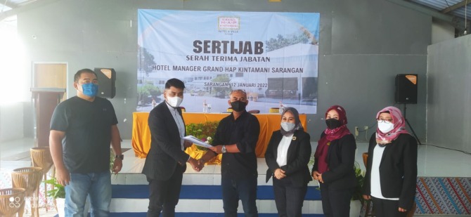 Proses sertijab Hotel Manager Grand HAP Kintamani Sarangan. (ISTIMEWA)