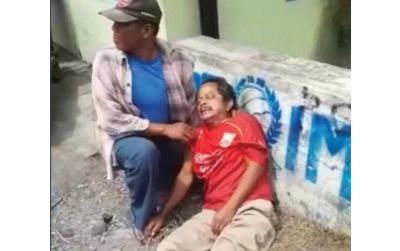 Tugimin saat mengalami kecelakaan di pertigaan Pitungan Bantul, 18 Maret lalu.