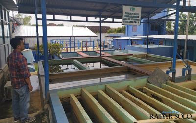 Instalasi pengolahan air milik PDAM Giri Tirta Sari Wonogiri. (IWAN ADI LUHUNG/RADAR SOLO)