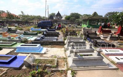 Salah satu TPU di Solo yang siap digunakan untuk memakamkan jenazah pasien Covid-19.