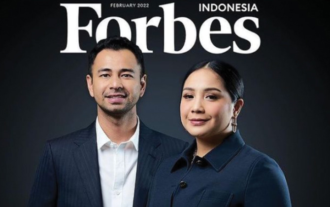 Raffi Ahmad dan Nagita Slavina dalam Forbes.