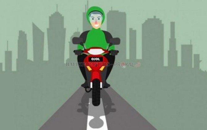 Ilustrasi driver ojol. (Jawa Pos Group)